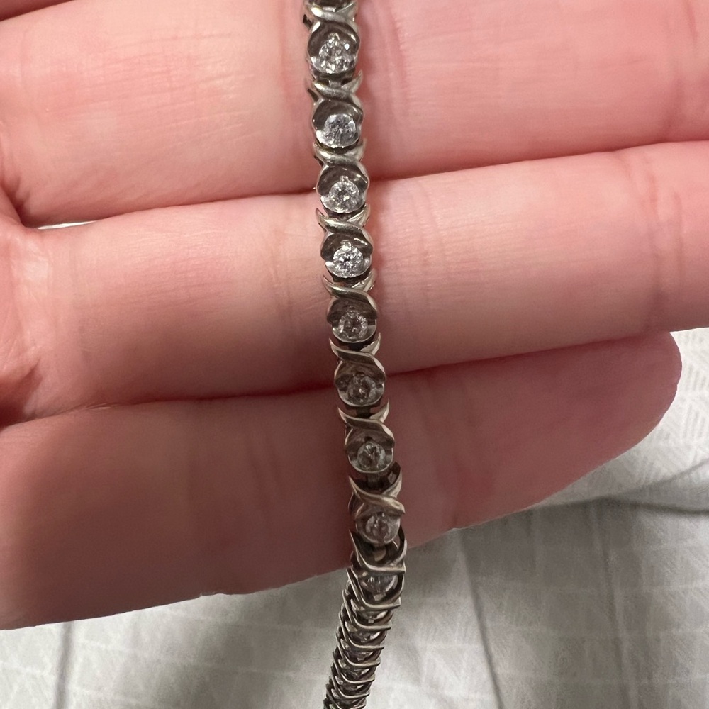 Elegant Silver Tennis Bracelet